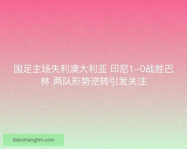 国足主场失利澳大利亚 印尼1-0战胜巴林 两队形势逆转引发关注